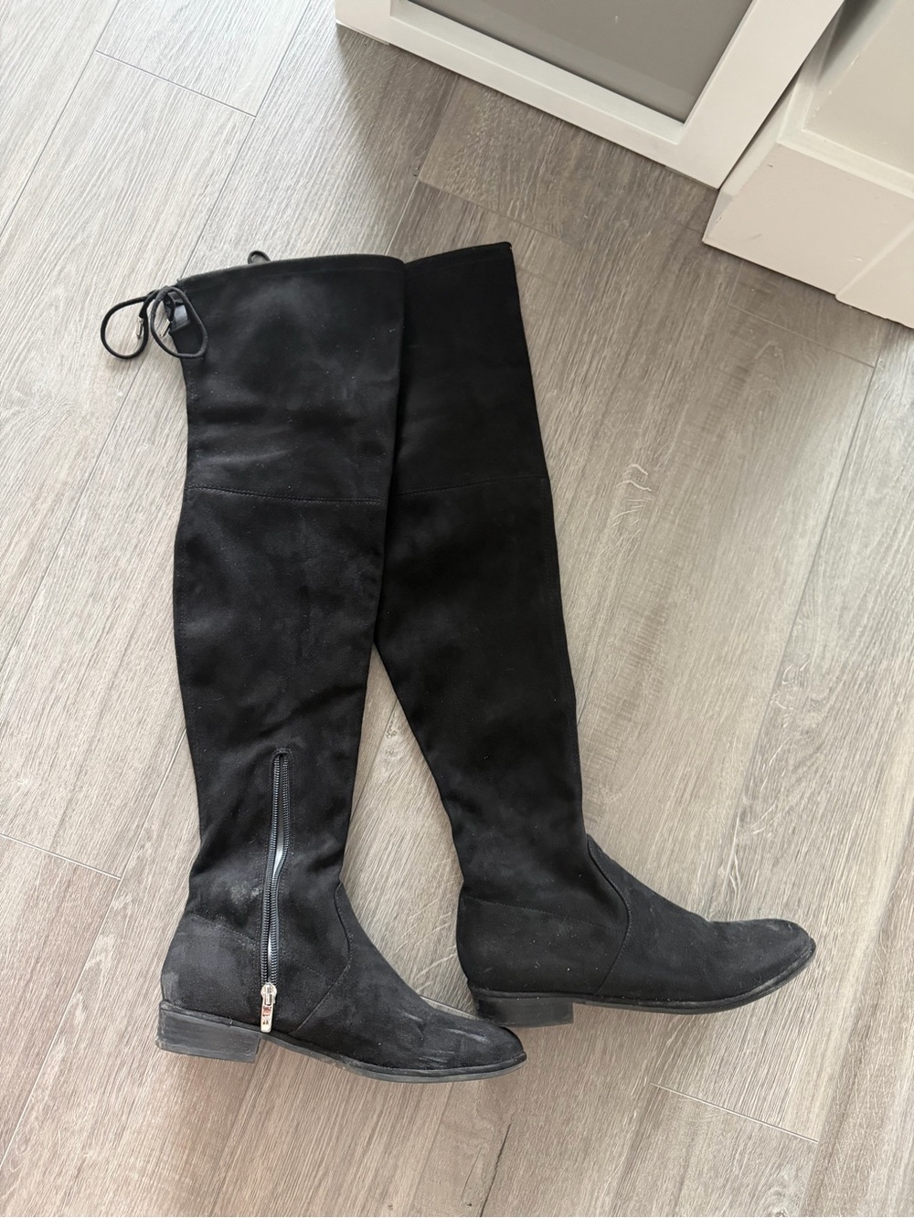 Marc Fisher Black Over-the-Knee Suede Boots